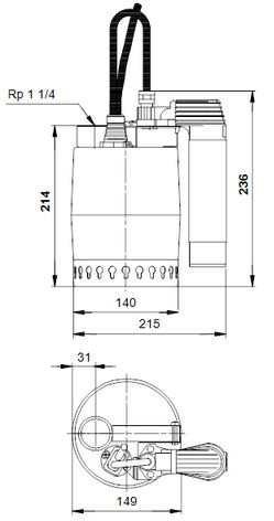 Unilift KP250 razmeri